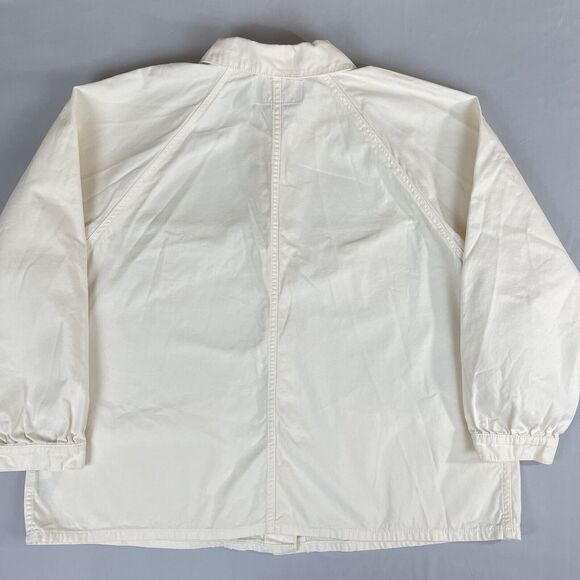 Torrid Chore / Barn Denim Jacket Women’s 3X Ivory Button Up Long Sleeve - Picture 2 of 16